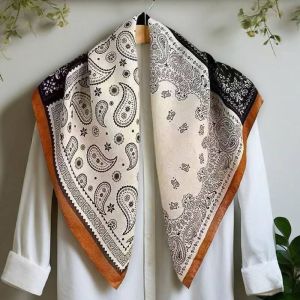Spring Autumn Cotton Linen Small Square Scarf Silk Womens Fashion Tie Waist Scarf Match Shirt Suit Tie Neck Scarf