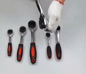Gagang Ratchet Otomatis Chrome Vanadium Cr-V/Socket Ratchet Cr-V Dengan Gagang Otomatis