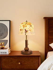 AOMAO | Retro Chinese Style Wooden Bedside Lamp