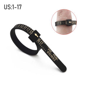 1-17 US ขนาดแหวน Sizer วัดชุด Reusable Finger ขนาดวัดเครื่องมือเครื่องประดับขนาดเครื่องมือสําหรับงานแต่งงาน