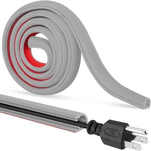 1PC 1/3/5m Cord Management ChannelInvisible Decorative Wire Cover Anti-Step Protector Adhesive Cable Raceway