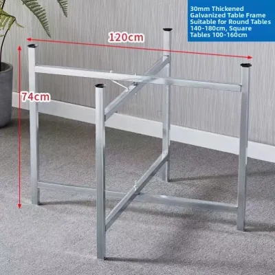 Foldable Iron Art Table Leg Stand Stainless Steel Table Base Frame Simple round Table Support Dining Table Folding Bracket