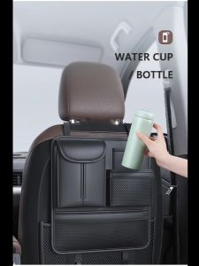 Car seat storage bag car nappa leather storage hanging bag multi-functional central control storage bag car storage mesh bag supplies isolation belt