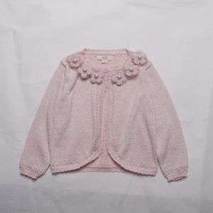 Girls Knitted Cotton Cardigan Spring Summer Lightweight Short Outerwear Baby Girls Knit Shawl Childrens Outer Layer