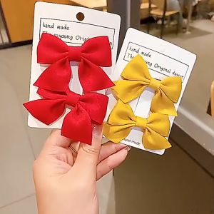 Ribbons Hair Clip Kids Hair Clip Children Hair Pin Princess Cute Sweet Baby Clip Hair Accessories Hair Pin 2pcs/set