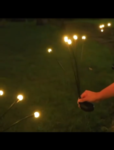 Lampu Taman Hias Solar LED Model Kunang-Kunang D-55 / Lampu Hias Bulat Outdoor Waterproof Tenaga Surya