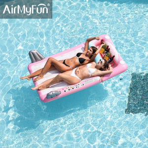 Thickened Inflatable Waterbed AirMyFun Swimming Ring for Adults Beach Pool Popular Floating Mat Chair round Tube Sport Fitness