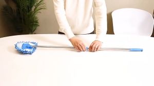 1.5M/2M Triangle Dusting Cleaning Mop 180 Rotatable Cleaning Mop Adjustable Triangle Mop Extendable Handle Multifunctional Cleaning Mops Triangle Mop Mini Dust mop Small wall cleaning ceiling mop