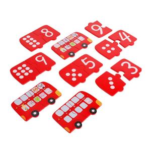 MWZ | Educational Math Toy Set for Preschoolers - Number Recognition Puzzles and Building Blocks