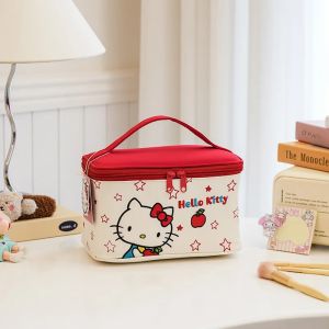 Sanrio | Sanrio Dung Tích Lớn Túi Đựng Đồ Trang Điểm Di Động Du Lịch Đựng Mỹ Phẩm Vệ Sinh Bảo Quản Dây Kéo Túi Hoạt Hình Vải Oxford Có Thể Giặt Túi Đựng Đồ Lót