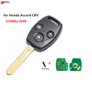3 Button New Keyless Remote Car Key Fob 433Mhz ID48 Chip for Honda Accord 2003 2004 2005 CRV 2005-2006