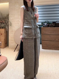 DAIXIANGFEIZI | Bộ Đồ Nữ Thời Trang Mát Mẻ Cotton-Linen Hai Mảnh