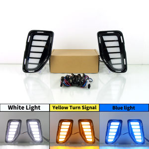ROMADA | For Toyota Corolla Cross 2024 Car LED DRL Daytimes Running Light Daylights wtih Dynamic Turn Signal Driving Fog Lamp cover