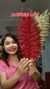 12pcs Christmas Tree Leaves Artificial Flower Christmas Tree Decoration Simulation Leaves