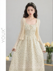 YOUXIANG | Đầm A-Line Rào Cản Hoa
