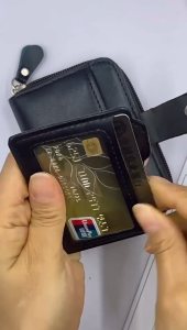 Beg duit syiling pendek leBeg Kad Fesyen Penyimpanan Kad Bank Dompet Syiling Akordion Beg PU Lembut Pemegang Kad