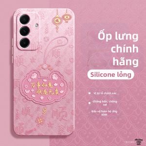 Ốp Lưng Silicon Chống Rơi Cho Samsung A56 5G Phong Cách Trung Hoa Cổ Điển Có Dây Đeo Phụ Kiện Điện Thoại Di Động Bền Bỉ