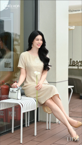 Đầm thiết kế thanh nhã nhẹ nhàng với chất liệu Đũi Linen Hàn cao cấp mát mẻ DD4L1134 Thời trang Thiều Hoa