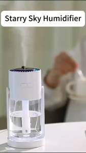 Car Humidifier USB Charging Portable Colorful atmosphere lights/starry sky projection Small Car And Home Air Purifier Quiet and Small Humidifier for Car Office DesktopTravel Automotive interior supplies