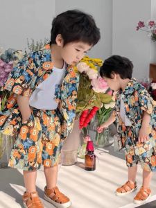 Bộ Đồ Trẻ Em Mùa Hè Tay Ngắn Thời Trang Cho Bé Trai Bộ Đồ Hai Mảnh in Họa Tiết Hoạt Hình Thường Ngày Cho Trẻ Em Từ 3-10 Tuổi