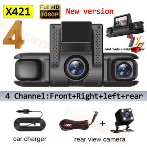 360° Car Camera 4Lens 1080P Dash Cam 24H Parking monitor Video Recorder Car DVR Front Rear View Camera Black Box Night Vision