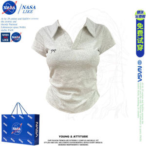 Slim Fit American Style Polo Neck Short Sleeve T-Shirt Womens Summer Design Sensation Waist Cinching Mini Length Top