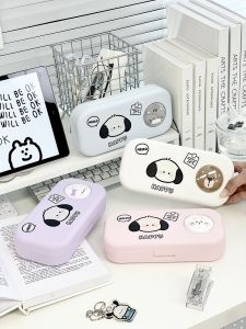 Large Capacity Double Layer Pencil Case Cute Stationery Box for Girls Children Storage Box Simple Design Student Supplies