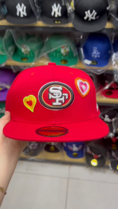 【COD】49ERS Rainbow Heart Closed cap For Men Fashion backward cap Baseball Cap High Quality