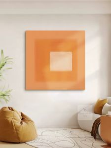 Modern Minimalist Double-Exposure Abstract Painting Orange Series Sofa Background Wall Decorative Artwork for Living Room And Restaurant