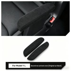for Tesla Model YL Protective Accessory Second Row Handrail Protector Silicone Armrest Cover Tailored Internal Car Organizer