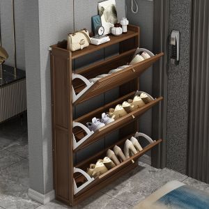 Ultra-Thin Narrow Shoe Cabinet Flip Home Entrance Hall Simple Living Room Partition Balcony Outdoor Accessories