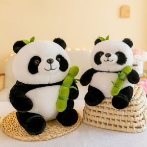 25CM Kawaii Bamboo Tube Panda Set Plush Pillow Doll Toy Cute Plushies Stuffed Animal Soft Hugging Kid Birthday Christmas Gift