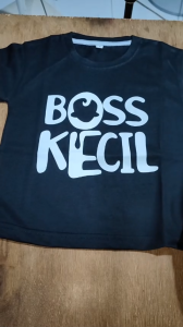 Baju Kaos Harian Atasan Distro Anak Laki Laki Karakter Cowok Motif Boss Kecil Usia 1 - 10 Tahun
