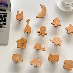 Khăn Quàng Cổ Động Vật Gỗ Dễ Thương Treo Tường Không Cần Khoan Móc Treo Quần Áo Sau Cửa Lối Vào Trang Trí Nhà Bằng Gỗ