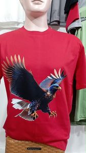 Kaos Pria 3 Dimensi Motif Animasi Burung Elang Tshirt Oblong Katun 24s H0214 By Hans & co