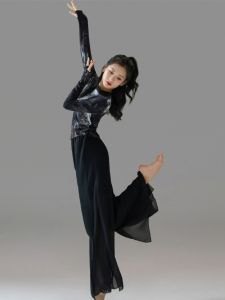 Áo Tập Khiêu Vũ Cổ Điển Cho Nữ 2025 Áo Tập Khiêu Vũ Hiện Đại Co Giãn Cho Người Lớn Áo Sơ Mi Khiêu Vũ Cổ Điển