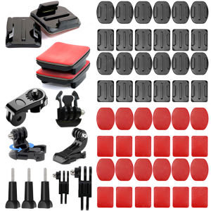 แบนโค้งกาว Mounts สติกเกอร์สําหรับ GoPro 13 12 11 10 Insta 360X5X4 SJCAM DJI Action 5 Pro กล้อง Go Pro อุปกรณ์เสริม