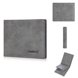 Baellerry New Men Wallets Minimalist Multi Slot Card Holder Male Wallet High Quality Frosted PU Small Wallet For Men