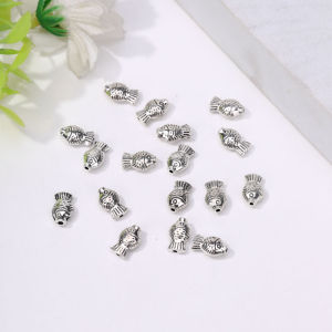 สร้อยข้อมือเงินสไตล์ฮิปฮอป DIY แฮนด์เมด ตัวต่อรูปปลา ชุบทอง ชุบเงิน อุปกรณ์ตกแต่งเครื่องประดับ เครื่องประดับแฟชั่น