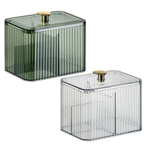 【New Arrival】 3-Section Clear Dust-Proof Jewelry Box for Bathroom Counter and Vanity Storage Organizer
