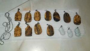 Mặt dây chuyền Thần Tài đá mắt hổ