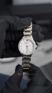 Jam Tangan Wanita Bonia Elegance B10700-2113S Silver White Dial Silver Dual Tone Stainless Steel Strap
