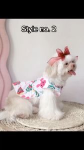 QA°08 Kawaii Sweety Fluffy Dress with Cute Printed Design Adorablefor Pets