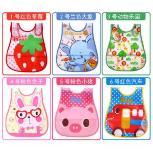 กันเปื้อนป้อนอาหารเด็ก พลาสติกไม่มีแขน เอี้ยมกันเปื้อนเด็ก เหมาะกับเด็ก 6เดือนถึง4ปี มีให้เลือกหลายลาย