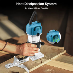 Makita 220V/1000W Palm Wood Router/Trimmer Machine for Wood with 15pcs/set Trimmer Professional Power Tools