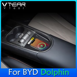 For BYD Dolphin 2025 2024 2023 2022 2021 Car QI Wireless Charger Modification 15W Fast Charging Car Interior Accessories Parts