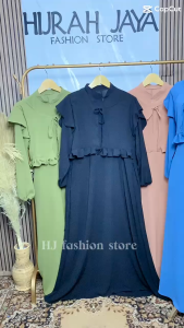 Gamis cringkel PREMIUM  kekinian dan terbaru bahan nyaman LD 110 all size