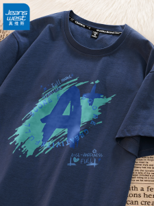 เสื้อยืดแขนสั้นทรงหลวมสไตล์ย้อนยุคสำหรับผู้ชาย Pure Cotton Graffiti ทรงหลวมสำหรับฤดูร้อน เสื้อยืดคอกลมระบายอากาศได้ดี