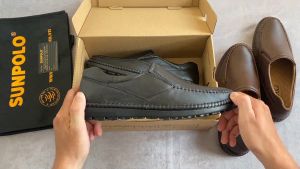 Giày Mọi Nam Da Bò Cao Cấp SUNPOLO MOI015 Có Size 45 46