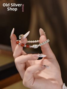 WU YUE JEWELRY | Sterling Silver 999 Beaded Bracelet for Students Gift